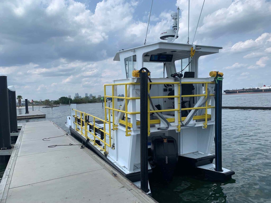 HDPE workboats in Florida, south Carolina, Michigan; High-Density Polyethylene barges, HDPE work barge