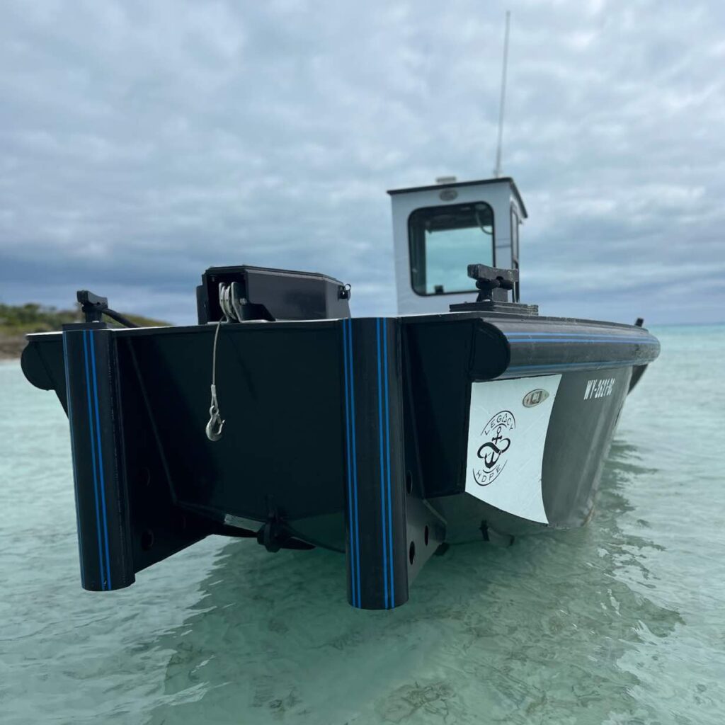 HDPE bumper front shot, E23 rescue patrol boat